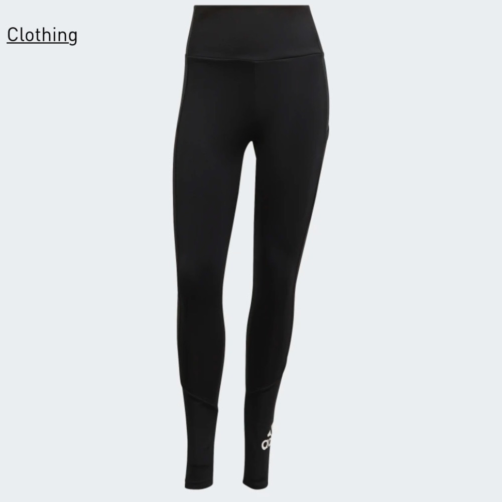 Adidas DESIGNED 2 MOVE BIG LOGO SPORT LEGGINGS black